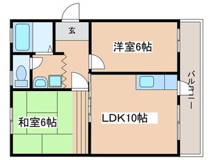 渋沢小田急ハイツ５号棟(206)の物件間取画像